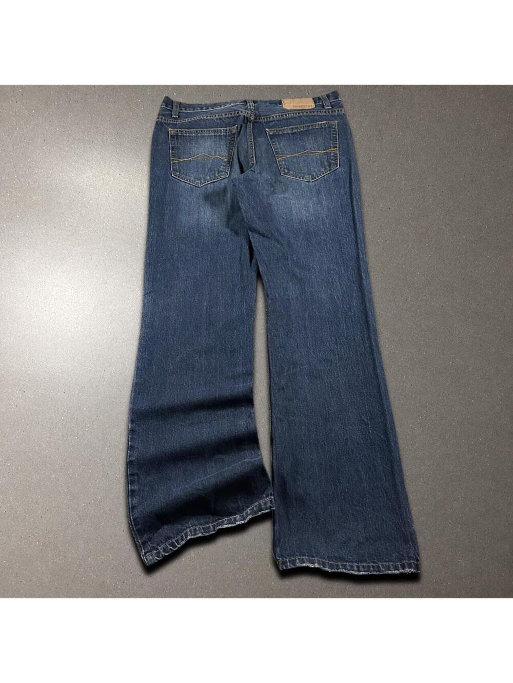 Y2K Aeropostale Driggs Slim Bootcut Blue Jeans - Fits 33x30.5! - Picture 2 of 7